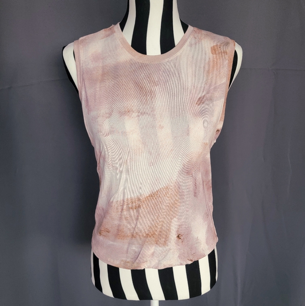 Aritzia Babaton Pink Tie Dye Tank Size M